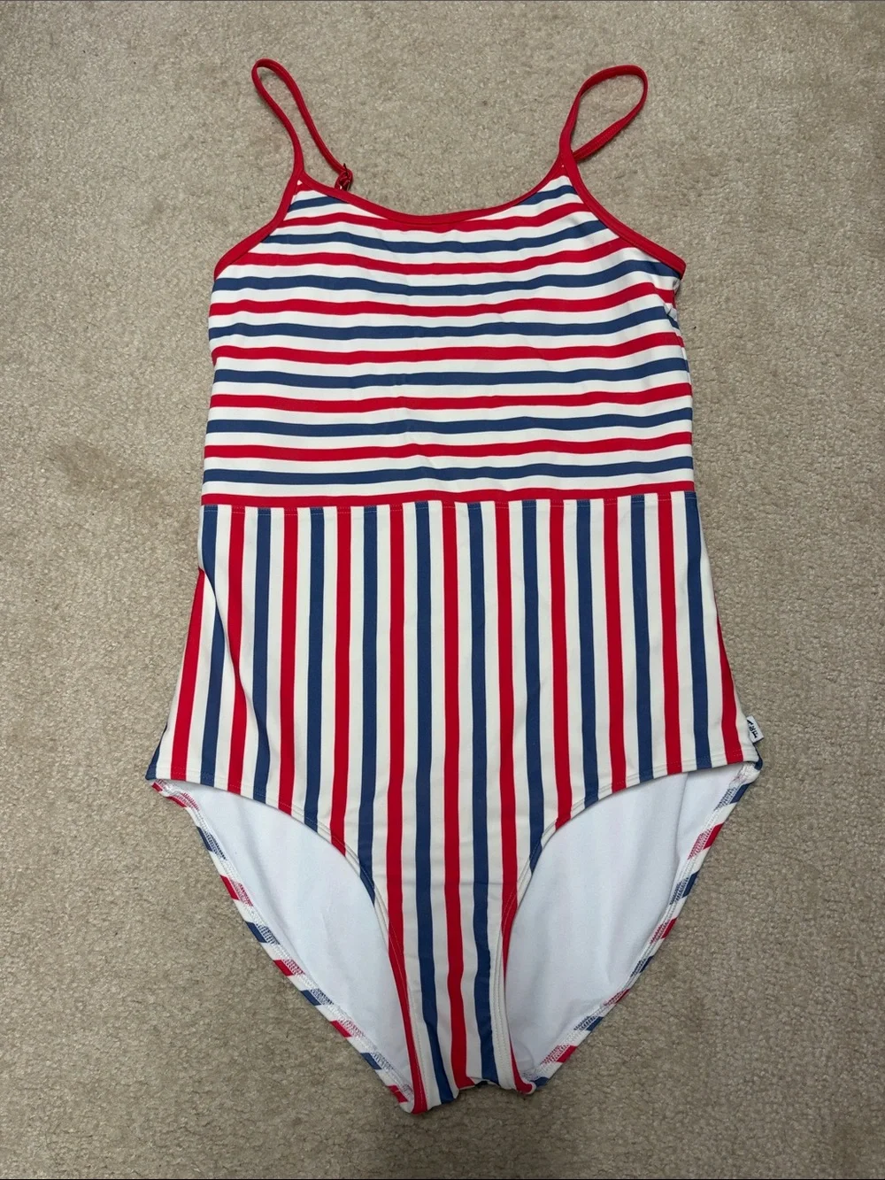 abercrombie kids Red, White & Blue Striped One-Piece Swimsuit